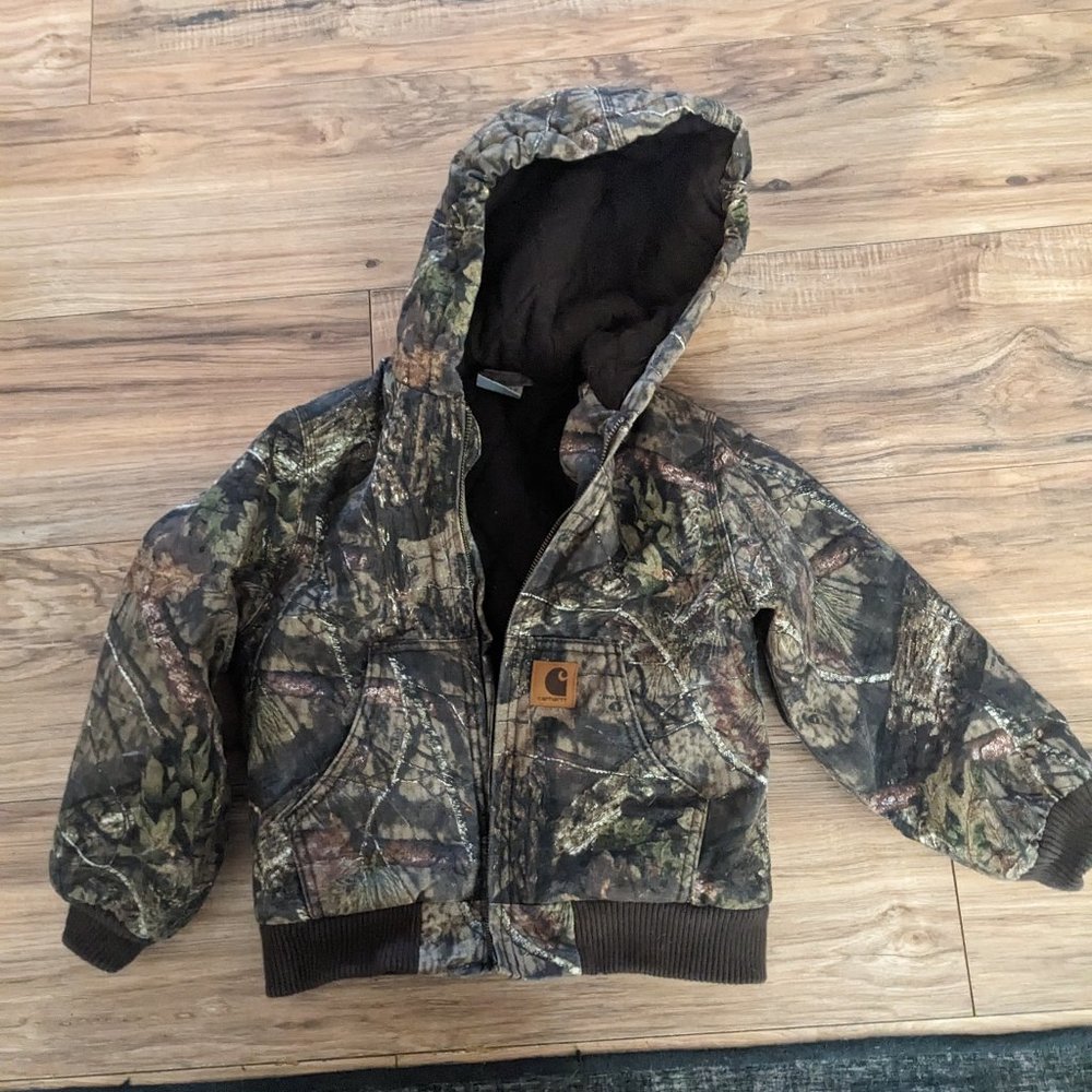 Boys Carhartt Mossy Oak zip up xs (6)